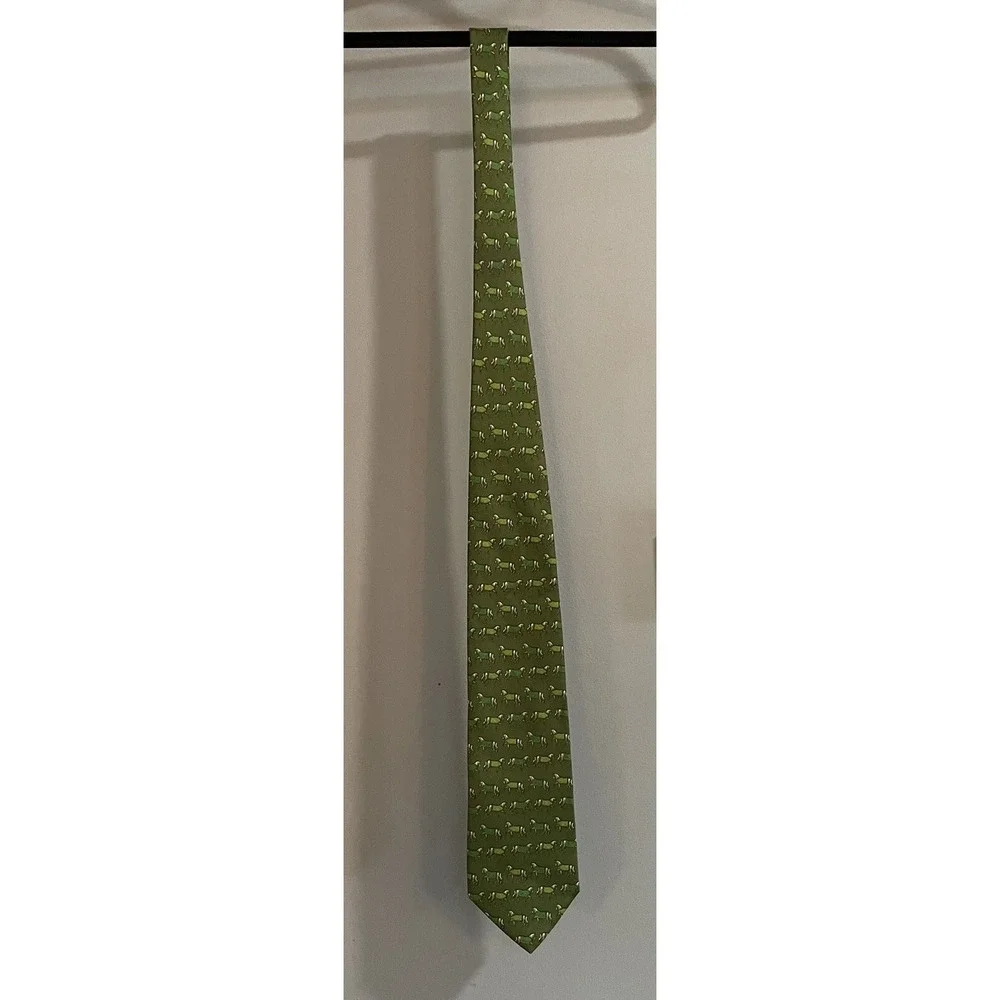 Brooks Brothers Tie Makers Silk Horse Print Necktie USA Made Vintage